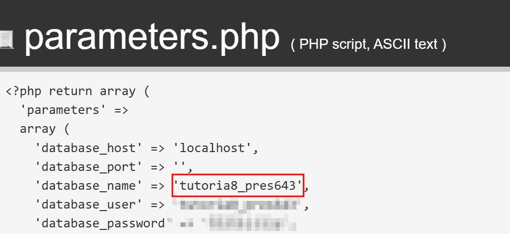Nome Database Prestashop