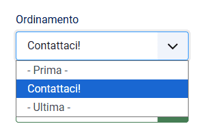 Ordinamento Nuovo Contatto Voce Menu Joomla