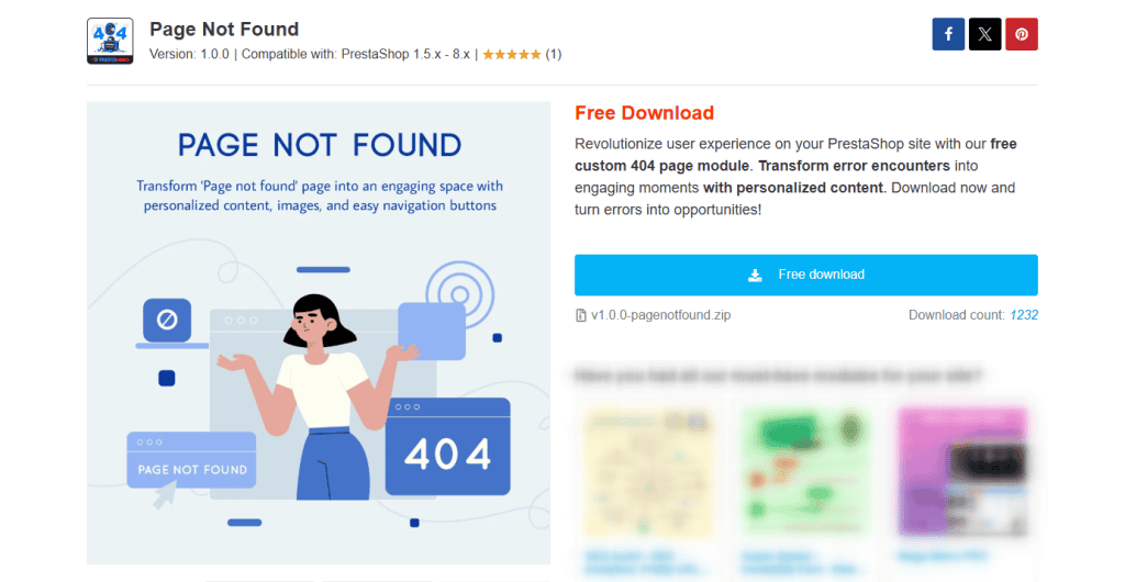 Personalizzare Pagina Errore 404 Prestashop Modulo Page Not Found