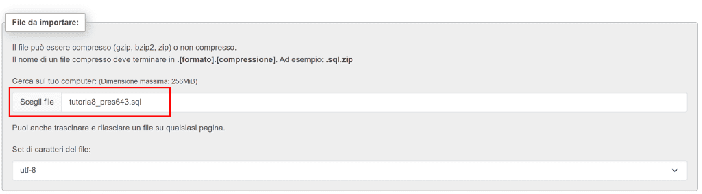 Seleziona Database Sql