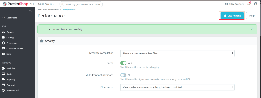 Svuotare Cache Su Prestashop Analytics