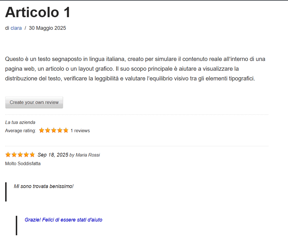 Wp Customer Reviews Grafica