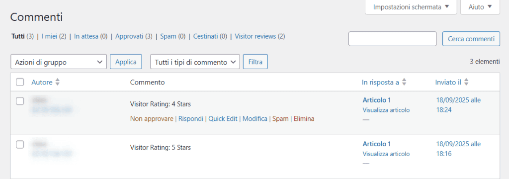 Wp Review Pro Gestione Recensioni