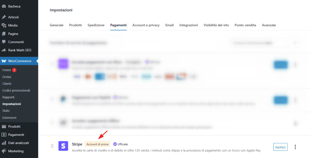 Account Prova Woocommerce Stripe Payment Gateway