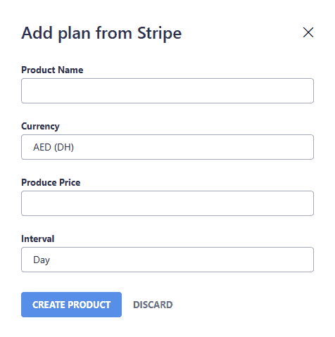 Aggiungi Piano Stripe Modulo Wp Full Pay