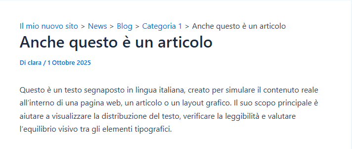 Articolo Astra Breadcrumb Navxt