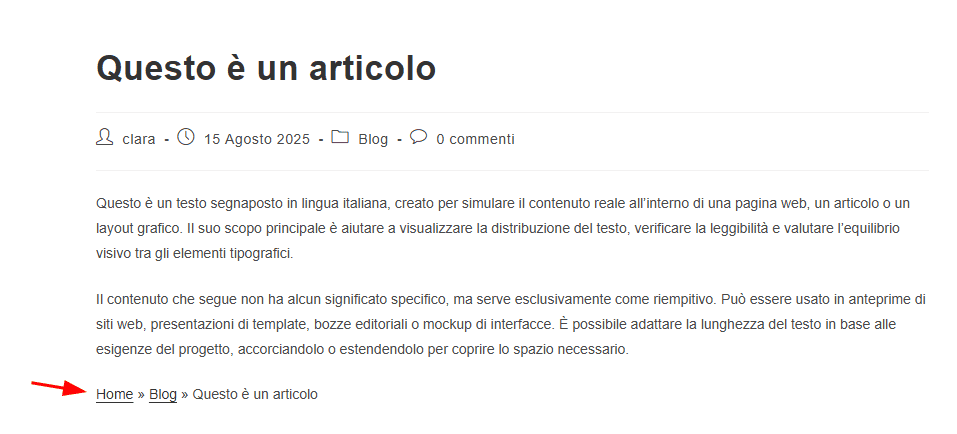 Articolo Blocco Gutenberg Aioseo Breadcrumb