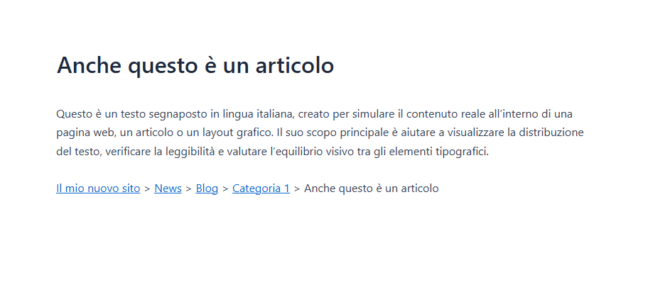 Articolo Breadcrumb Navxt Blocco Gutenberg