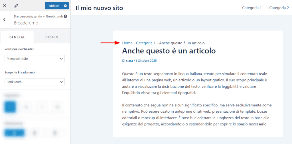 Astra Breadcrumb Rank Math