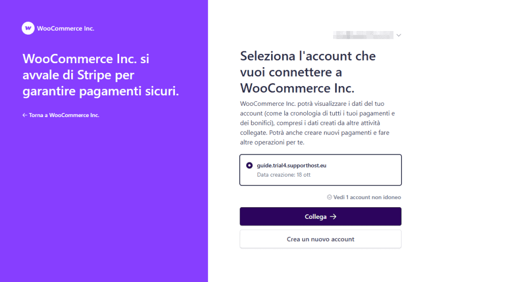 Collega Account Stripe Woocommerce