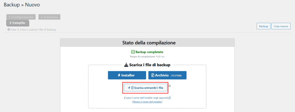 Creare Copia Con Duplicator Passo 3