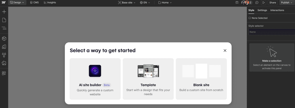 Creazione Sito Gratis Con Webflow