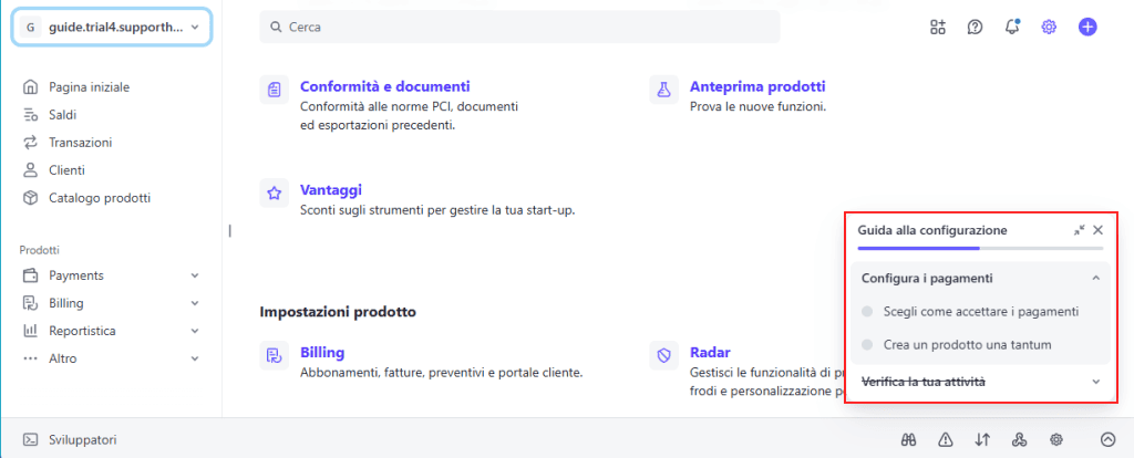Finestra Guida Configurazione