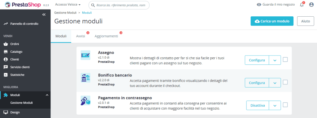 Moduli Pagamento Prestashop