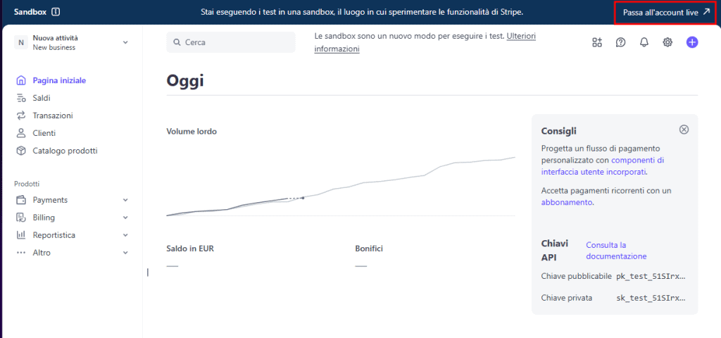 Passa Account Live Stripe