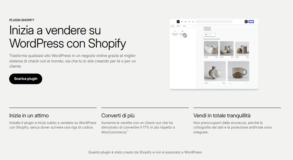 Plugin Shopify Ufficiale Per WordPress