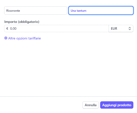 Prodotto Una Tantum Stripe