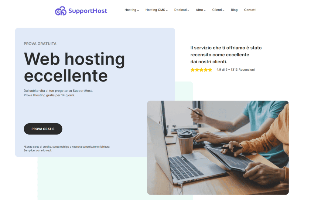 Pulsanti Design Sito Supporthost