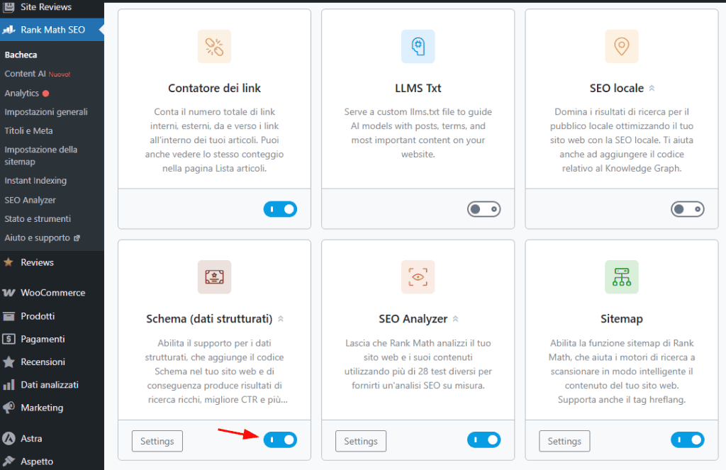 Rank Math Dati Strutturati Schema
