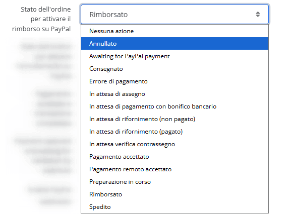 Stato Ordini Paypal Prestashop Personalizza Menu Rimborsato