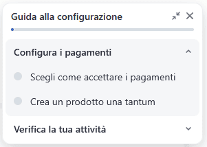 Stripe Guida Configurazione Menu
