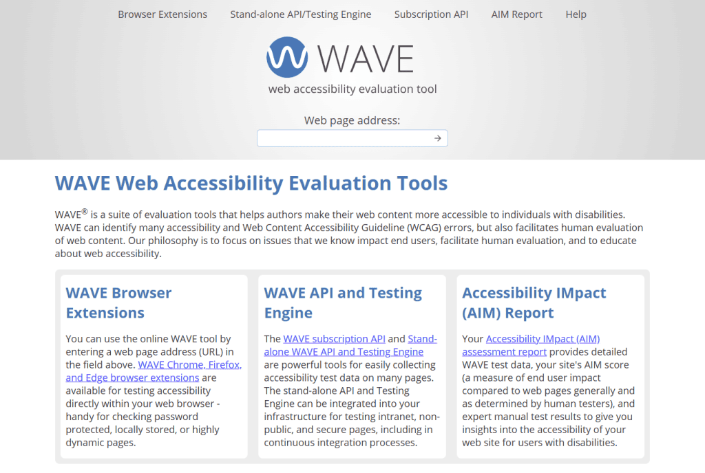Wave Test Accessibilita Sito WordPress