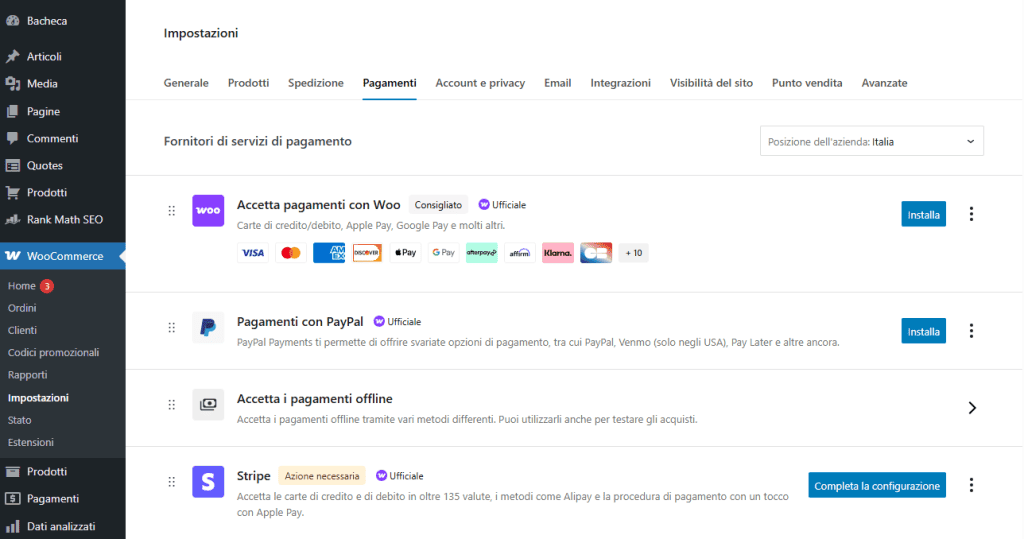 Woocommerce Stripe Payment Gateway Completa Configurazione
