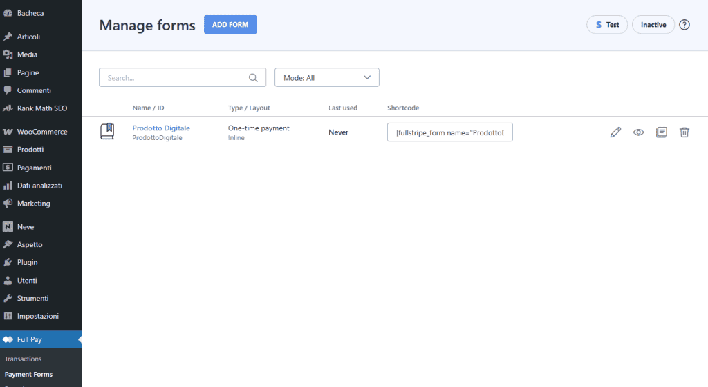 Wp Full Pay Moduli Pagamento Elenco