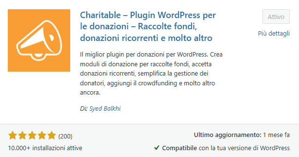 Charitable Plugin Pagamento WordPress