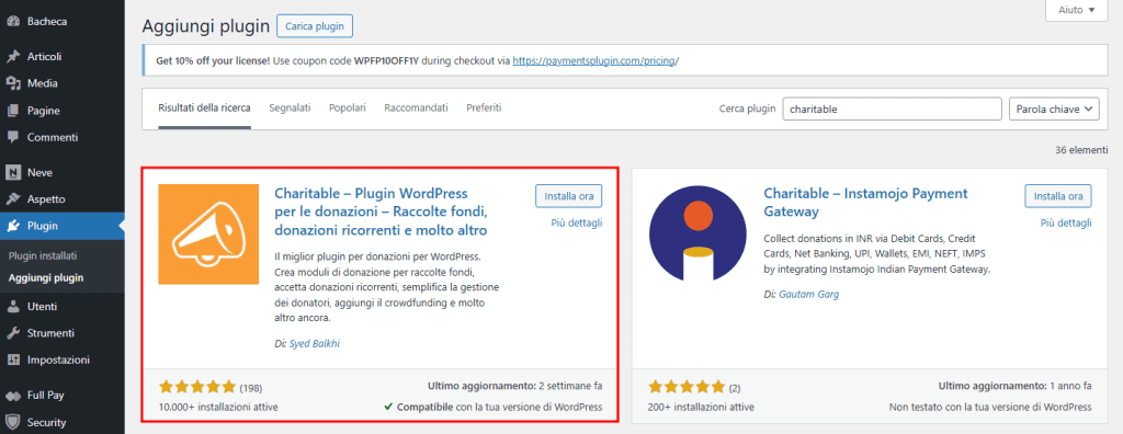Charitable WordPress Plugin