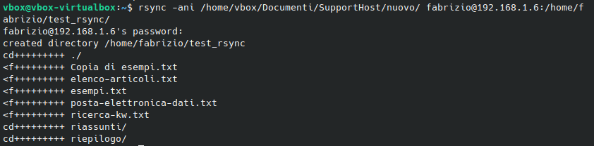 Copia Da Locale A Remoto Rsync