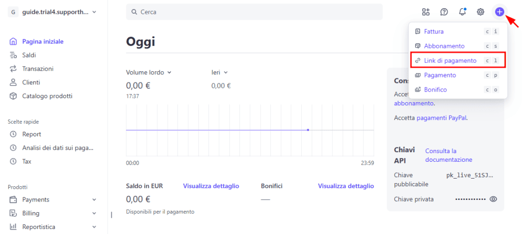 Crea Pagina Pagamento Stripe