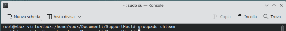 Creare Nuovo Gruppo Linux Groupadd