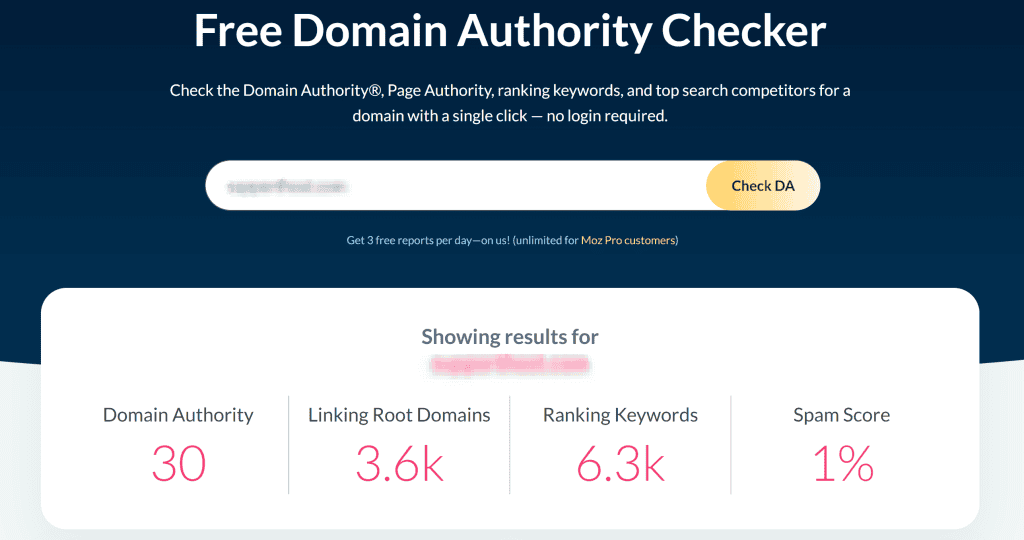 Domain Authority Free Check