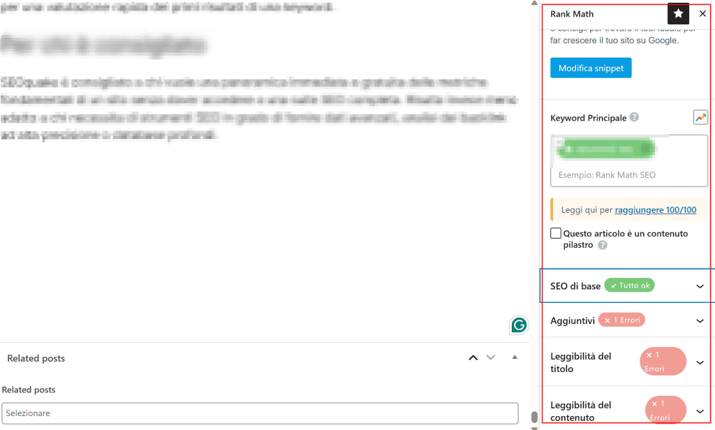 Editor Con Rank Math