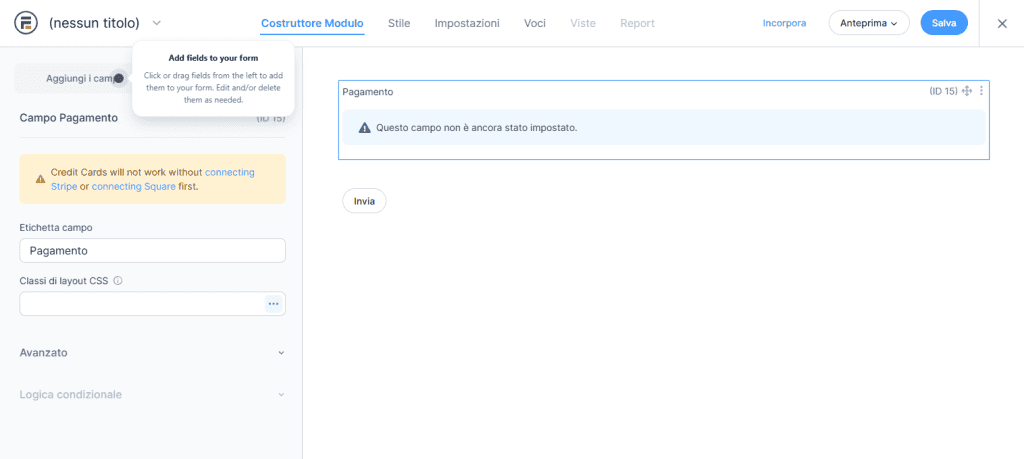 Formidable Forms Campo Pagamento Modulo