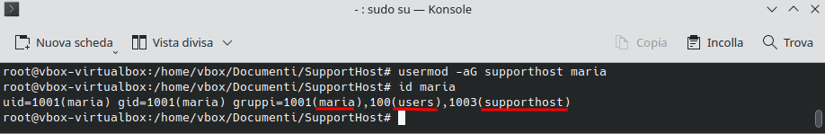 Gruppi A Cui Appartiene Un Utente Linux