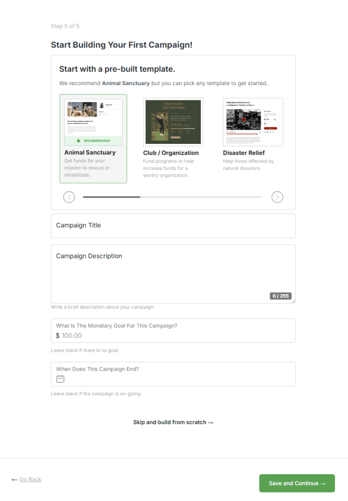 Prima Campagna Charitable WordPress Plugin