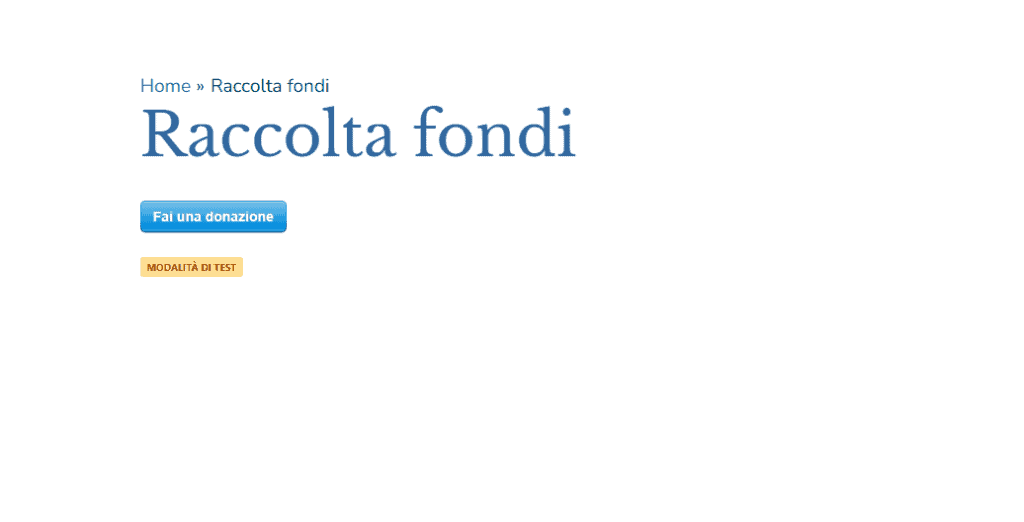 Pulsante Donazione Stripe WordPress Pagina