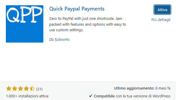 Quick Paypal Payments Plugin