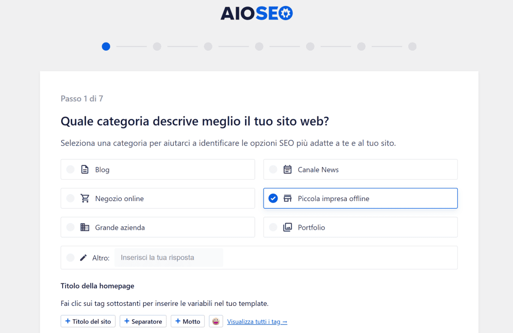 Setup Guidato All In One Seo