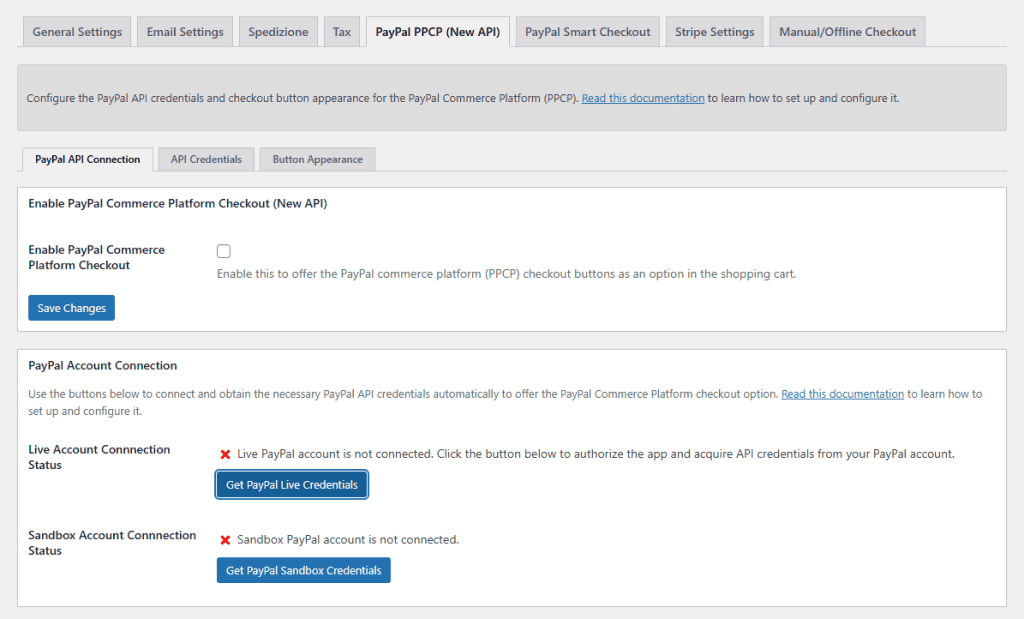 Simple Shopping Cart Paypal Connessione