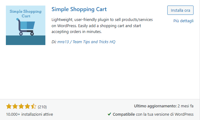 Simple Shopping Cart Plugin
