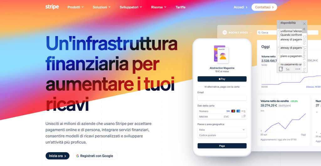 Stripe Homepage