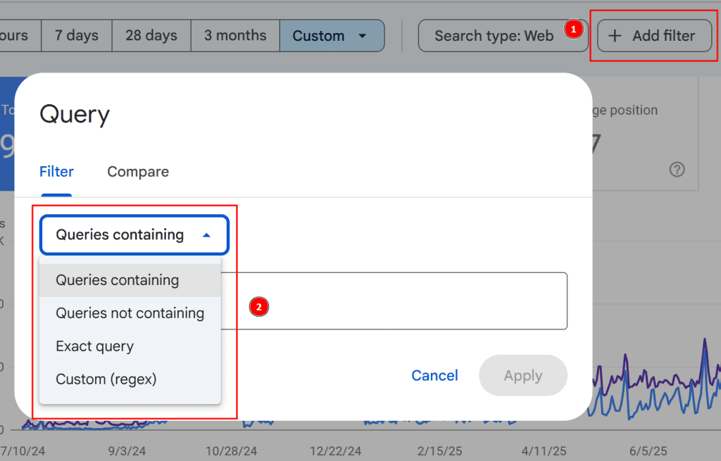 Traffico Con Filtro Query