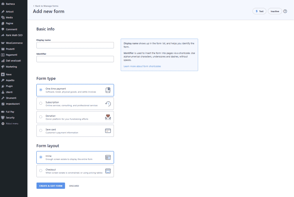 Wp Full Pay Aggiungere Modulo Pagamento Stripe
