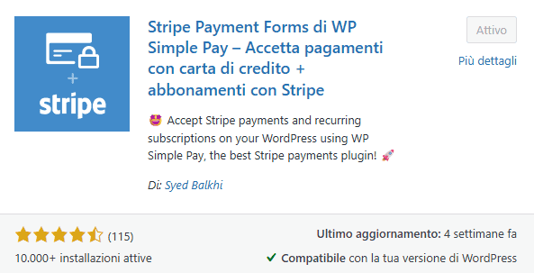 Wp Simple Pay Plugin Pagamenti WordPress