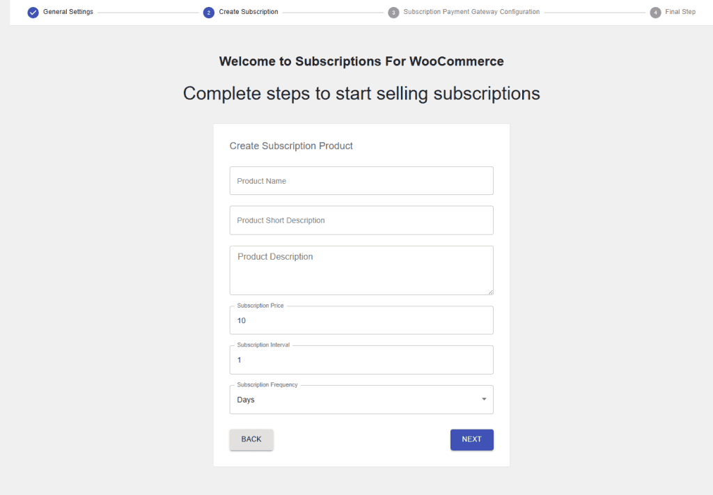 Configurazione Abbonamenti Subscriptions For Woocommerce
