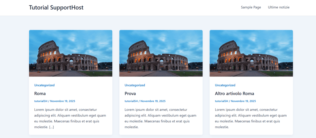 Esempio Blog Immagini Predefinite Tutte Uguali