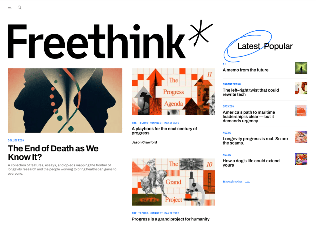 Freethink Homepage Sito